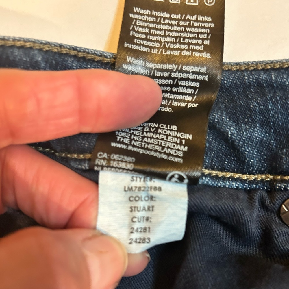Liverpool Los Angeles Women’s Non-Skinny Skinny Jeans Stuart Wash Size 4/27 - Picture 9 of 13